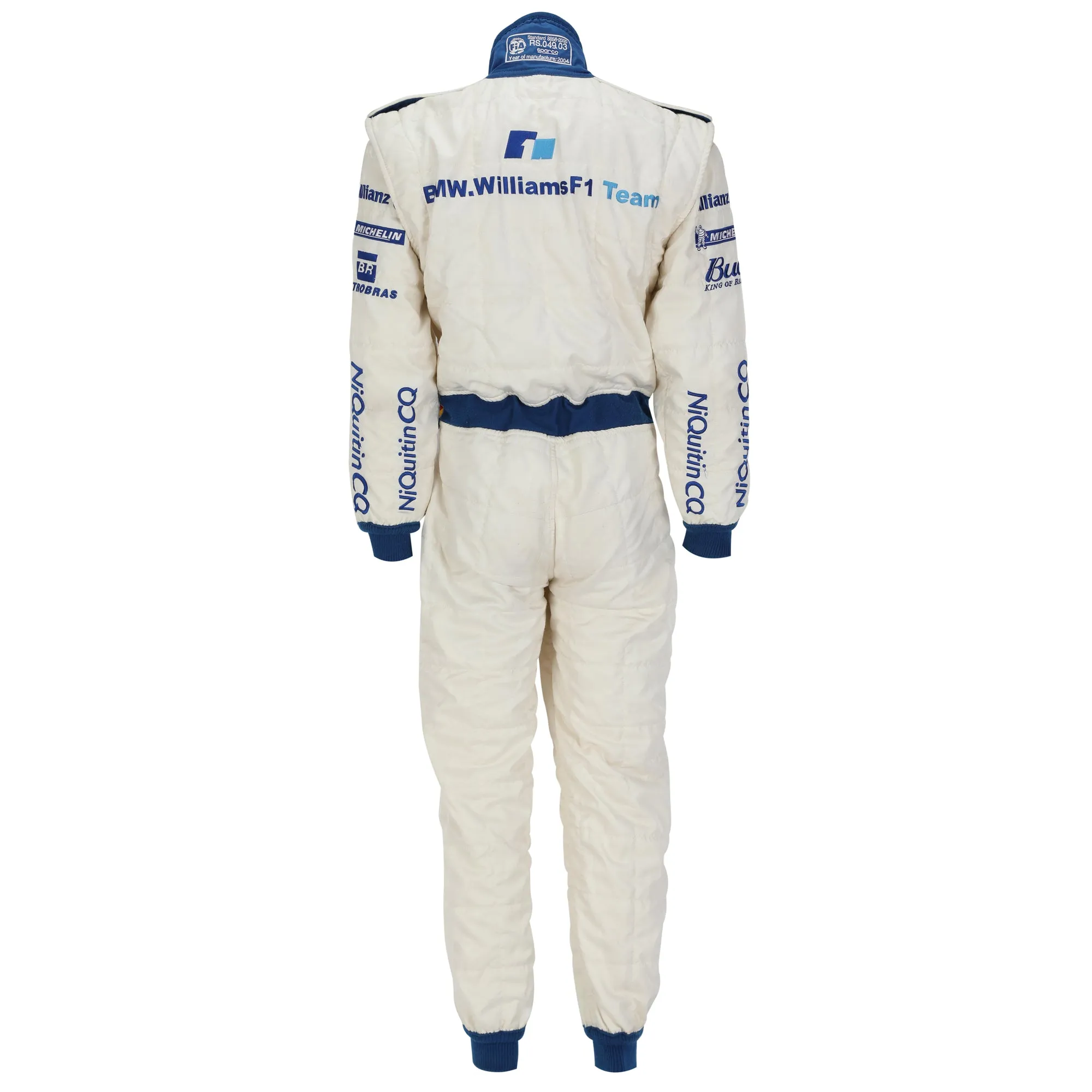 Ralf Schumacher 2004 Williams F1 Team Grand Prix Used Suit