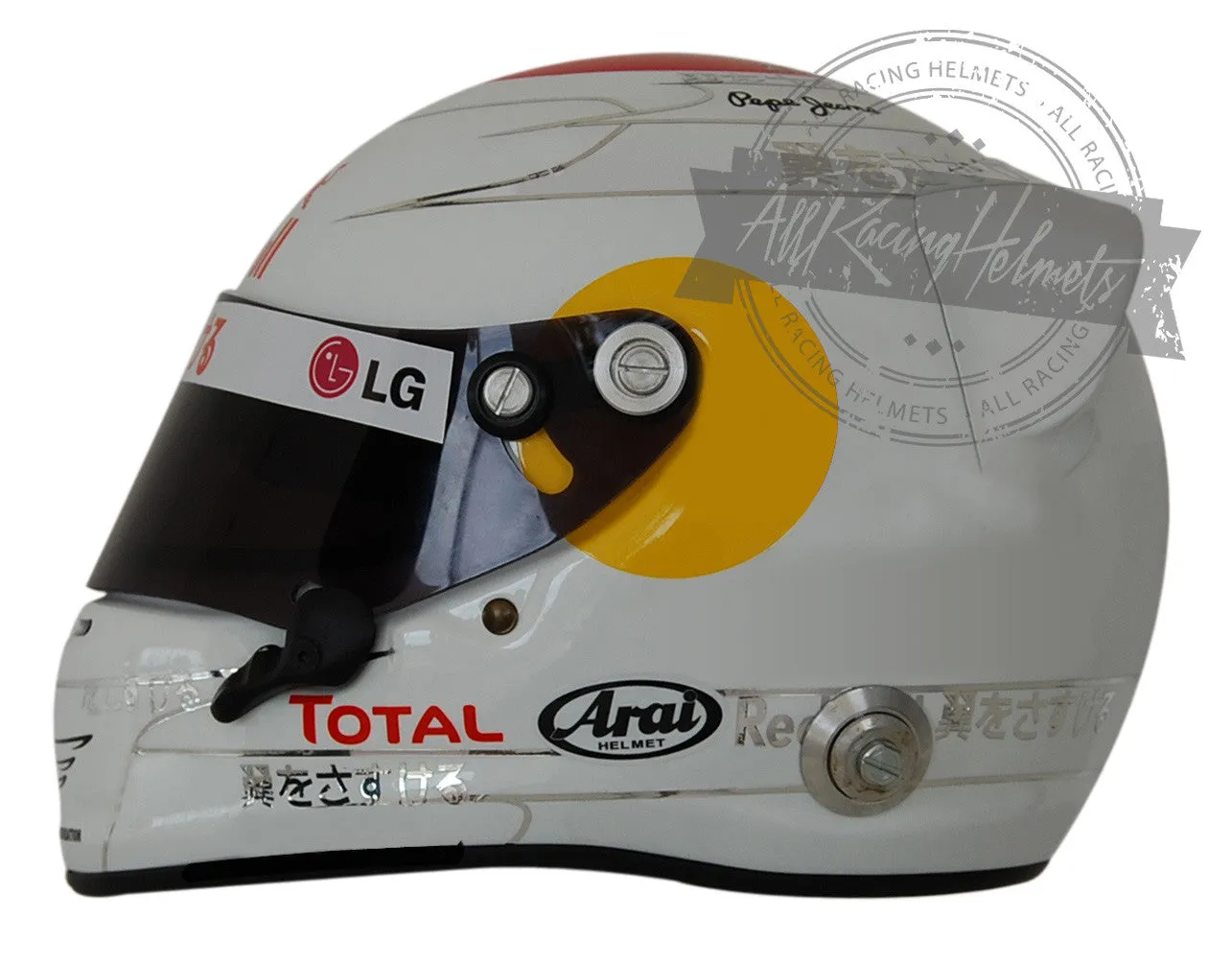 Sebastian Vettel 2010 Suzuka F1 Replica Helmet Scale 1:1