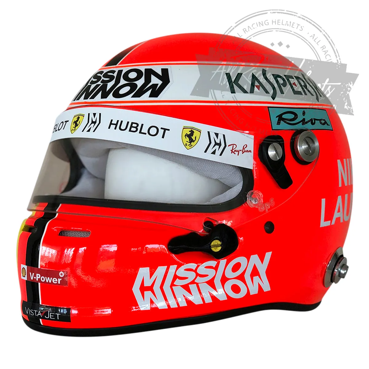 Sebastian Vettel 2019 Monaco GP "Tribute Niki Lauda" F1 Replica Helmet Scale 1:1