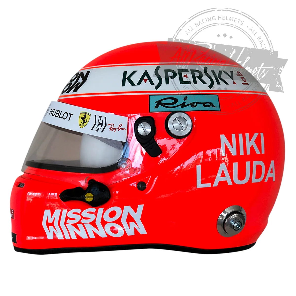 Sebastian Vettel 2019 Monaco GP "Tribute Niki Lauda" F1 Replica Helmet Scale 1:1