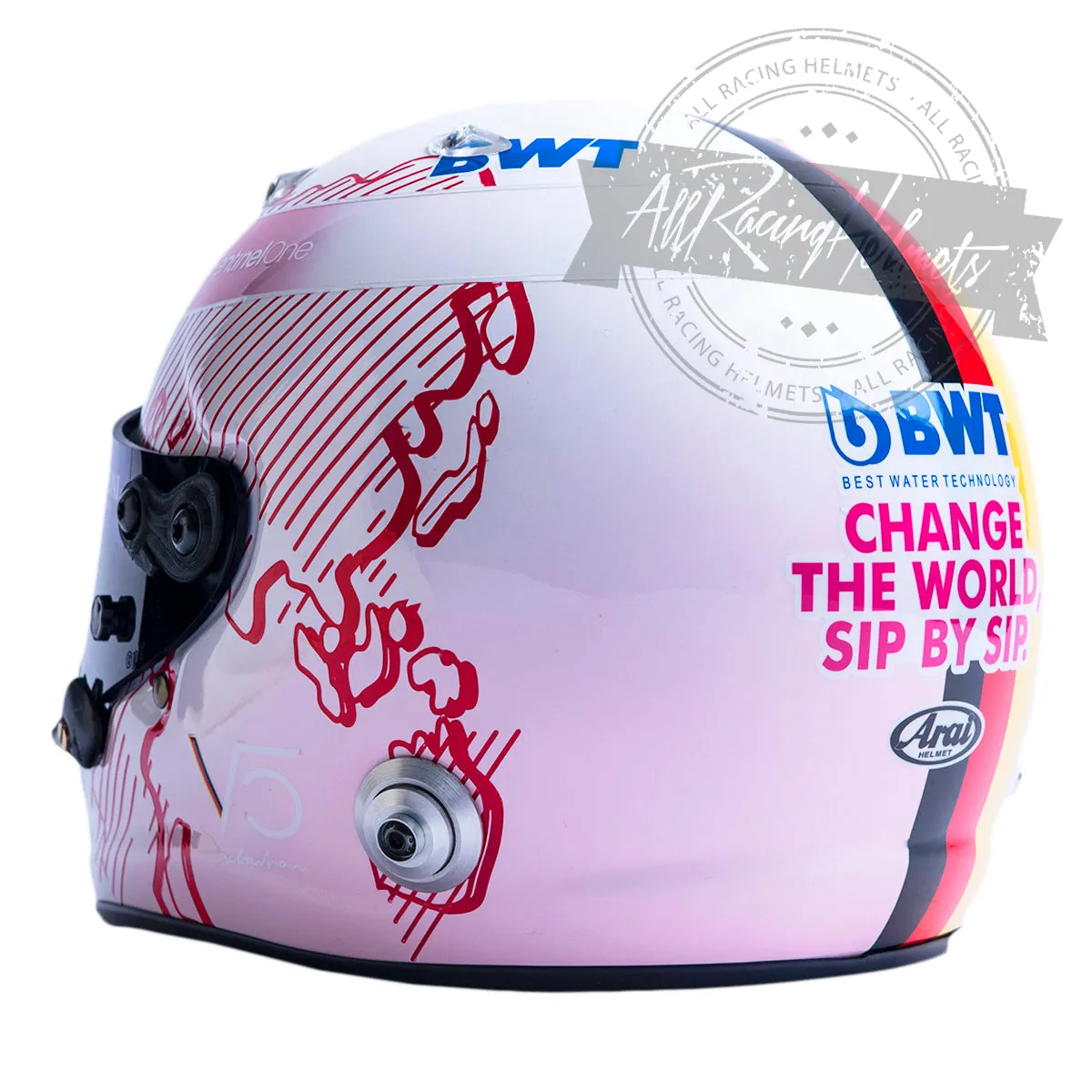 Sebastian Vettel 2021 Pre Season Test Day Two F1 Replica Helmet Scale 1:1