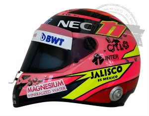 Sergio Perez 2017 "Pink" F1 Replica Helmet Scale 1:1