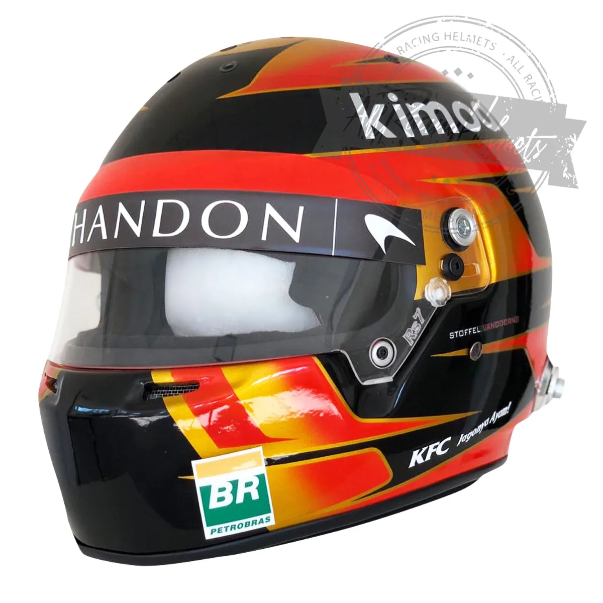 Stoffel Vandoorne 2018 F1 Replica Helmet Scale 1:1