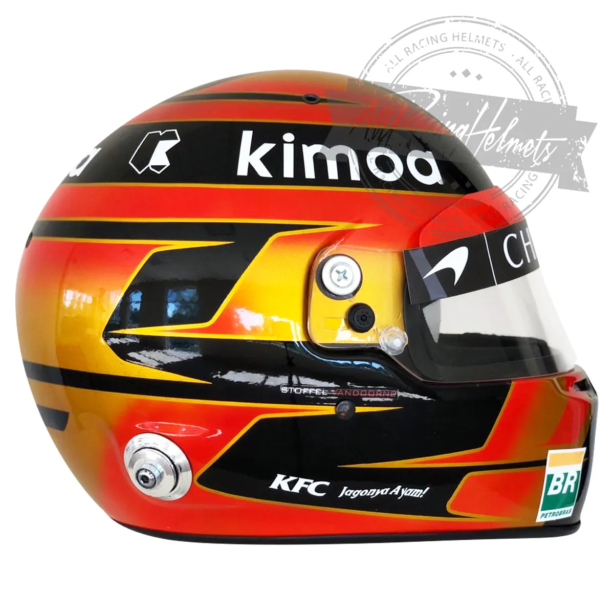Stoffel Vandoorne 2018 F1 Replica Helmet Scale 1:1